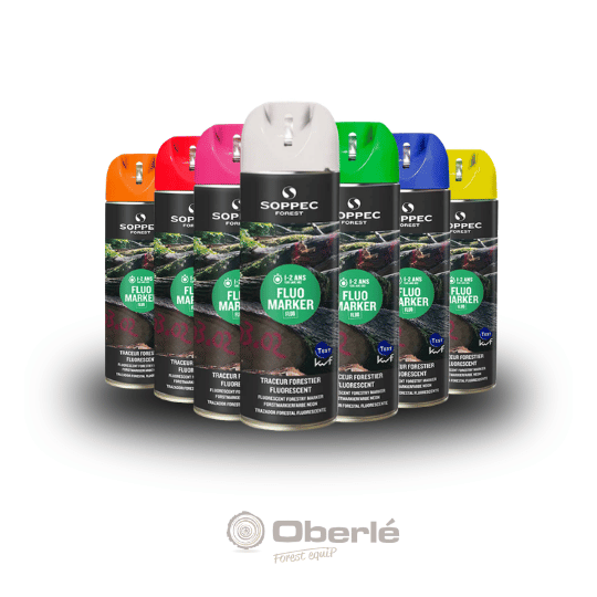 marquage forestier bombe de peinture soppec couleurs vives et fluo pour marquer le bois en forêt
