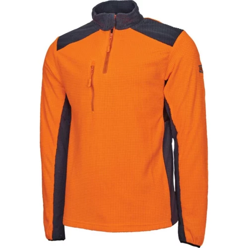 polaire orange gaufrée marque solidur hiver vêtement professionnel pour le froid