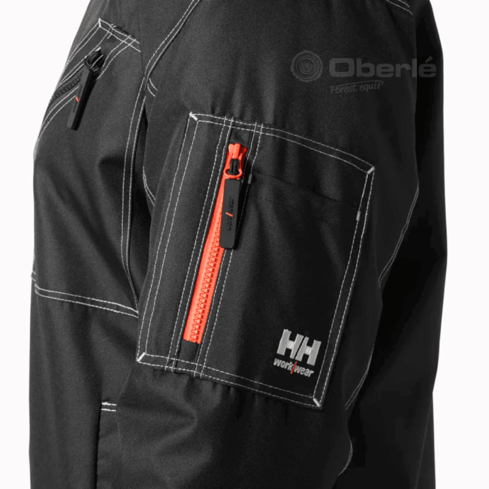 Veste d'hiver isolante isolee intérieur matière polaire chaude bergholm marque helly hansen noir