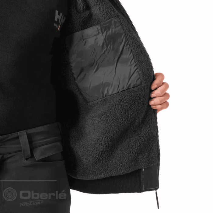 Veste d'hiver isolante isolee intérieur matière polaire chaude bergholm marque helly hansen noir
