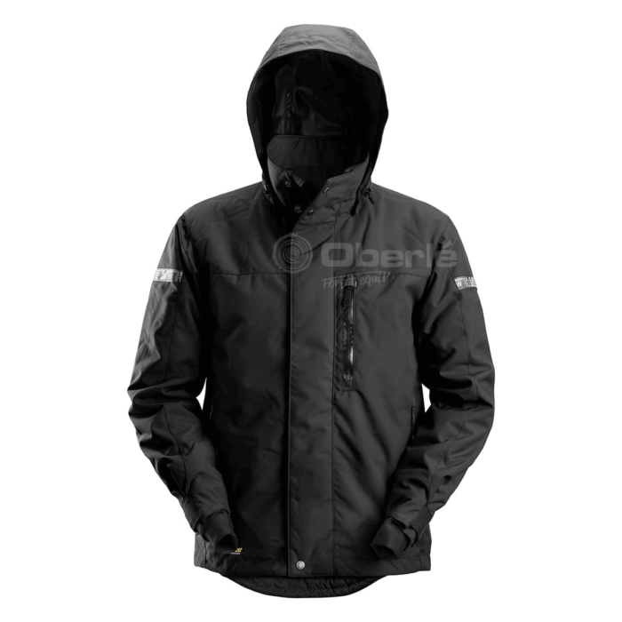 Veste Snickers 37.5 imperméable noir capuche amovible