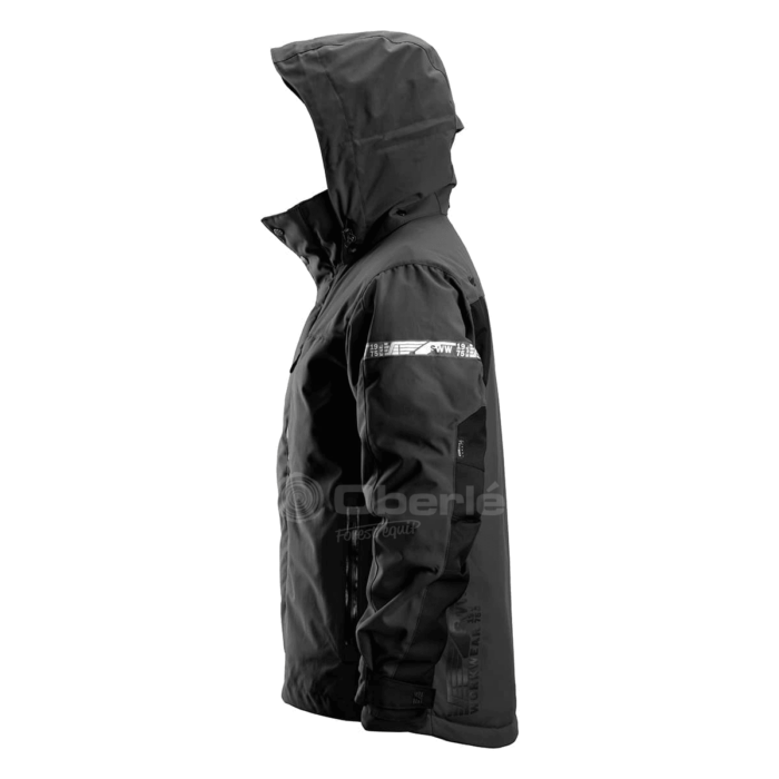 Veste Snickers 37.5 imperméable noir capuche amovible