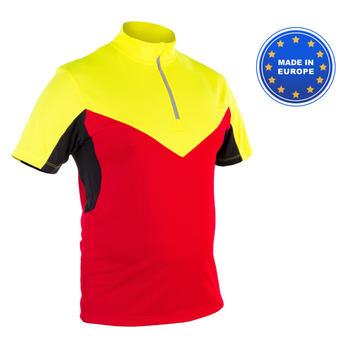 Tshirt fonctionnel manches courtes GRUNHOLZ PRO 2C rouge jaune