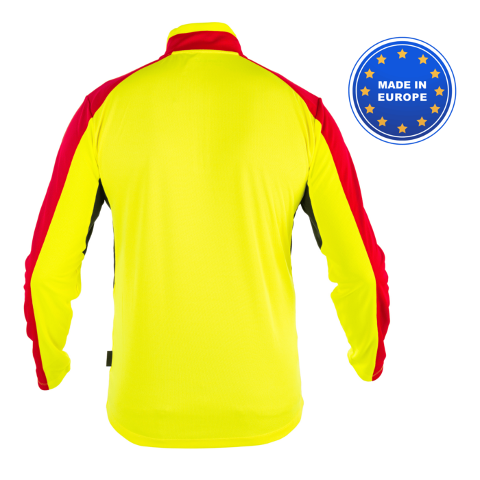 Tshirt fonctionnel manches longues GRUNHOLZ PRO2C jaune/rouge