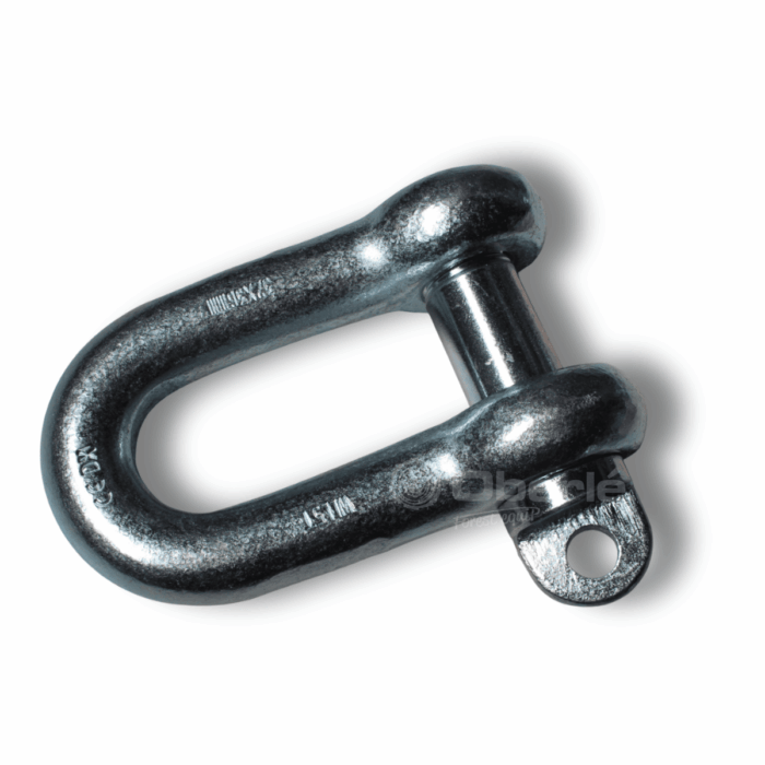 Manille pour sangle travaux forestiers câble de debardage ou chaines de debardage gris métalique
