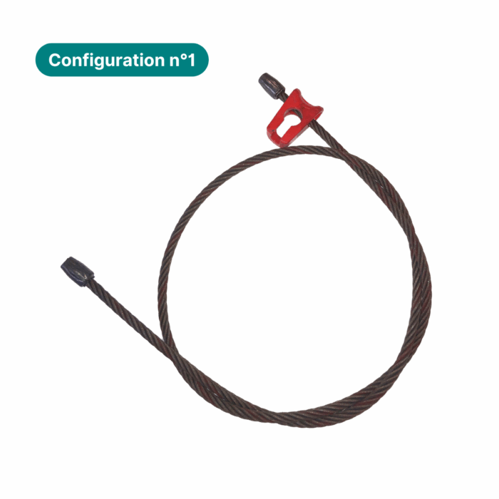 elingue cable acier debardage embout serti - boule sertie - embout pressé - culot choker