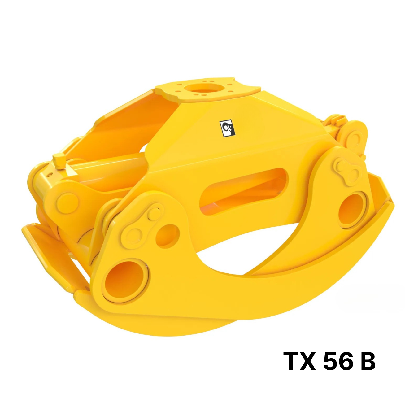 TX56B loglift hiab grappin forestier jaune bois grumes forêt