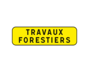 panonceau inscription travaux forestiers pour travaux forestiers compatible panneau ak14 oberle forest equip