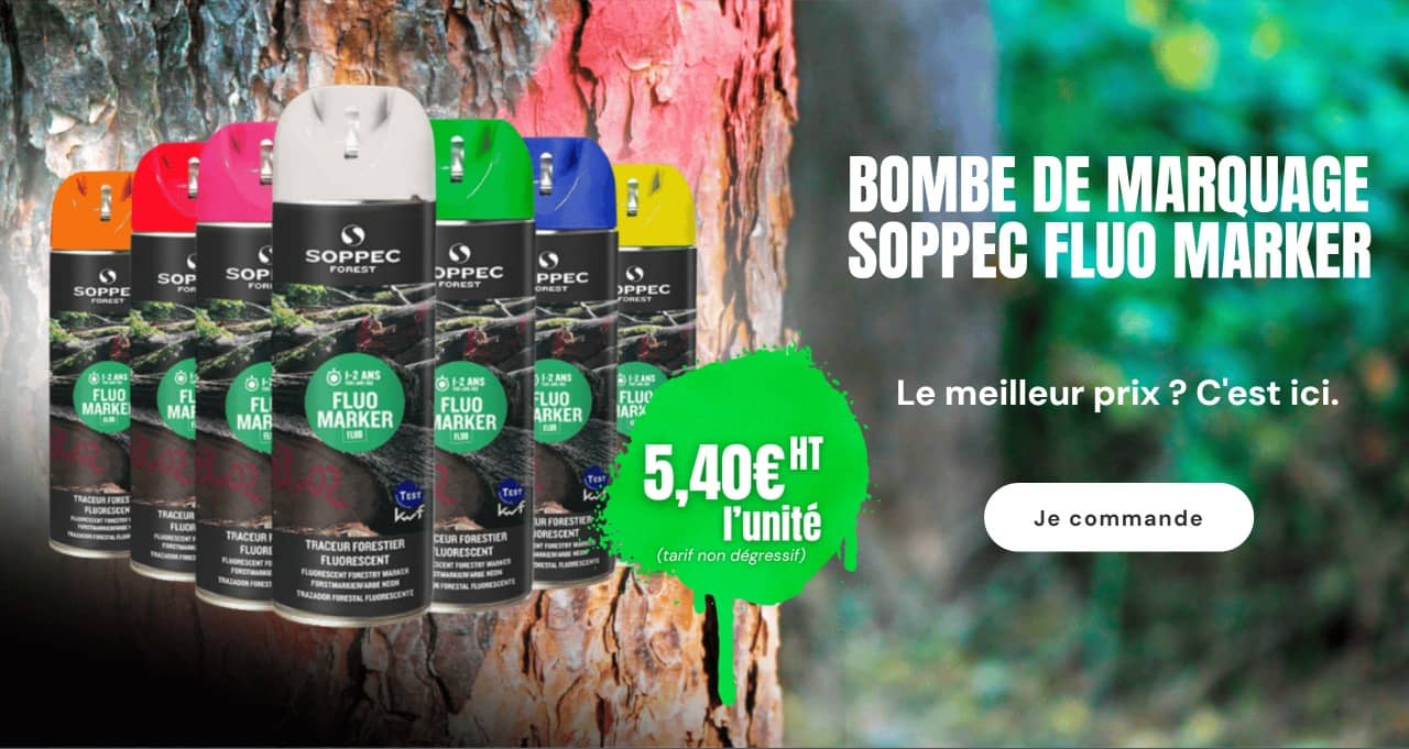 bombes de marquage fluorescentes marque soppec forest