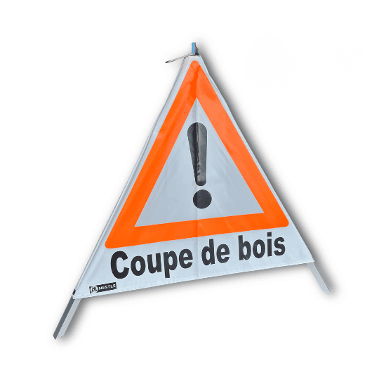 Tripode de signalisation temporaire 70cm « Coupe de bois »